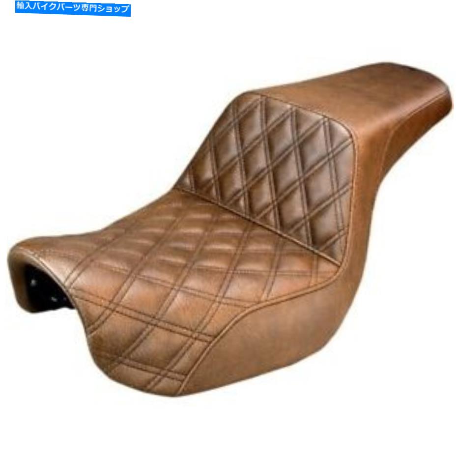シート サドルメン806-04-172BrブラウンステップアップリアLSシート06-17ハーレーダイナFXD FLD FXDW Saddlemen 806-04-172BR Brown Step Up Rear LS Seat 06-17 Harley Dyna FXD FLD FXDW
