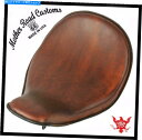 シート 2010-2021ハーレースポーツスターソロシートフレームの滑らかな茶色の革 2010-2021 Harley Sportster Solo Seat ...