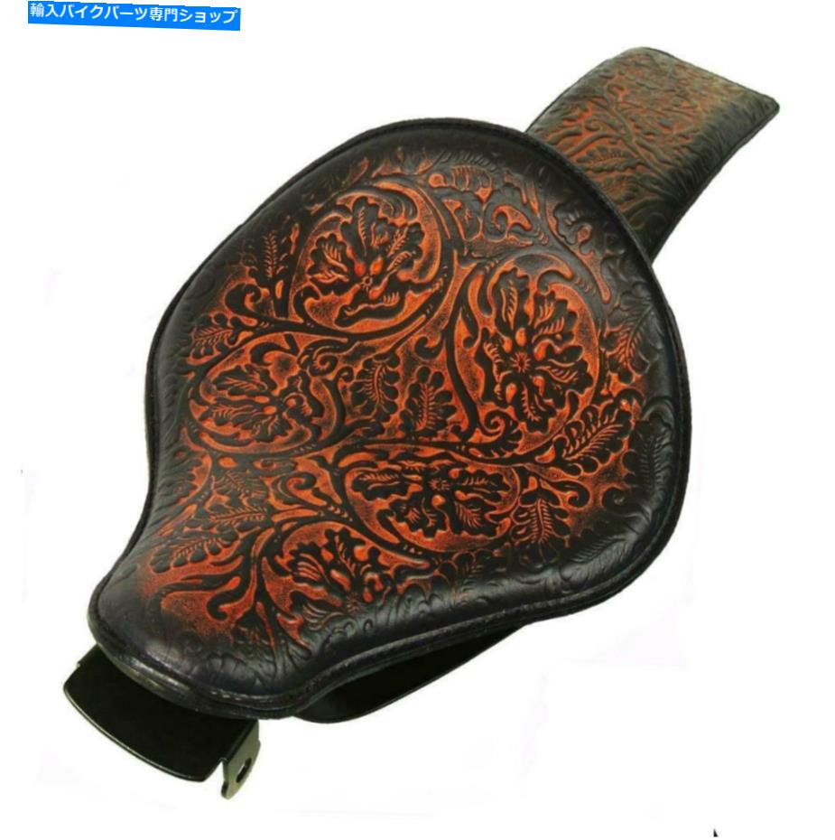 シート 2004-2006 Sportster Harley Spring Seat P-Padキットアリ茶色のオークの葉のレザーBS 2004-2006 Sportster Harley Spring Seat P-Pad Kit Ant Brown Oak Leaf Leather bs