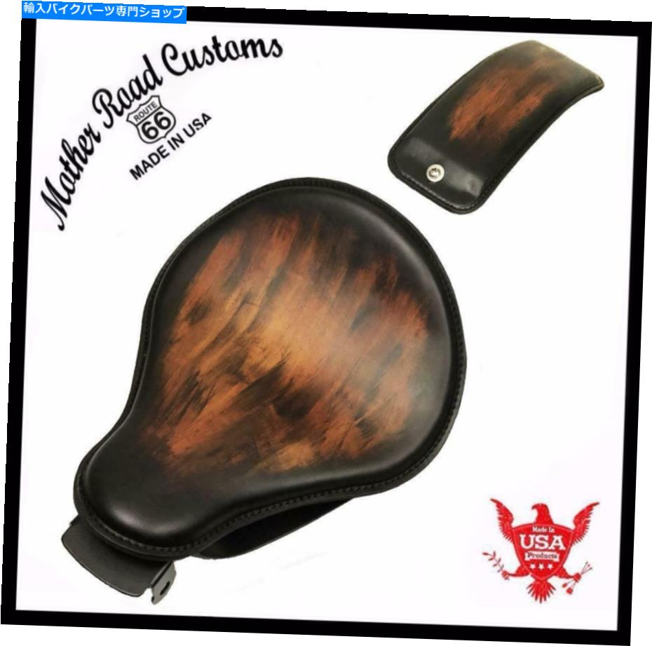 シート 2007年2009スポーツスターハーレースプリングシートPパッドキット滑らかなアンティークブラウンレザーBS 2007-2009 Sportster Harley Spring Seat P-Pad Kit Smooth Antique Brown Leather bs