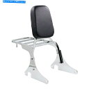 シーシーバー 川崎ヴルカンVN400 VN800 1995-2012クロムのための背もたれのSissy Barの荷物のラック Backrest Sissy Bar Luggage Rack For Kawasaki Vulcan VN400 VN800 1995-2012 Chrome(2)