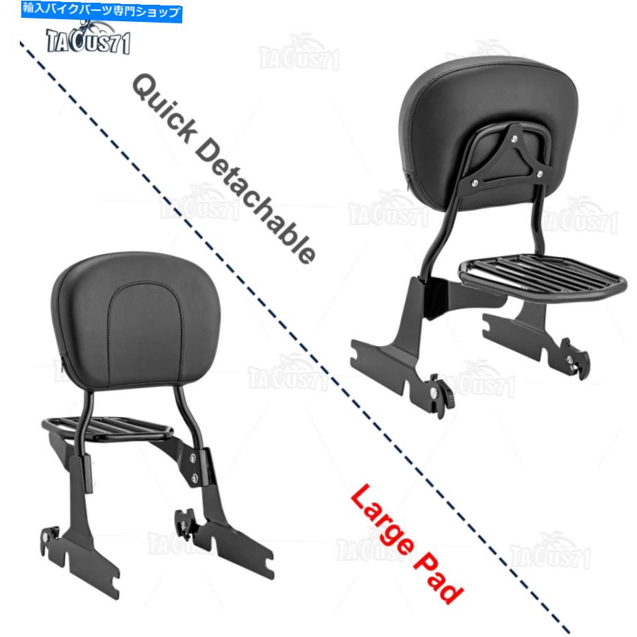 シーシーバー ハーレーヘリテージソフトスプリンガーフルスト2000-2017のための旅客Sissyバー背もたれ ..