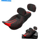 シーシーバー Sissy Bar Pad Fit Harley Cvo Street Glide 09アップのためのドライバー旅客席 Driver Passen...