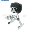シーシーバー ハーリーダイナ06アップのためのオートバイの取り外し可能なSissy Bar旅客の背もたれのクロム Motorcycle Detachable Sissy Bar Passenger Backrest Chrome For Harley Dyna 06-UP(2)