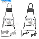 シーシーバー ハーレーソフトヘリテージクラシックストリートボブ18 + Passenger Sissy Bar Backrest For Harley Soft...