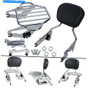 シーシーバー Harley 2014-2021 20のためのChrome Backrest Sissy Bar荷物ラックのドッキングハードウェア CHROME Backrest Sissy Bar Luggage Rack Docking Hardware For Harley 2014-2021 20