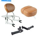 シーシーバー Sissy Barの背もたれの助手席の足の足の足がフィットする2016-2018 17 Sissy Bar Backrest Passenger Seat FootPegs Fit For Chief Dark Horse 2016-2018 17