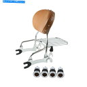 シーシーバー 12インチの背もたれのSissy Bar Rack&Mounting Spoolsはインドのチーフビンテージ14-18のためにフィットする 12" Backrest Sissy Bar Rack & Mounting Spools Fit For Indian Chief Vintage 14-18