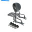 С ֥åХå쥹ȡСޥȥס륤ɥե饷å14-18 17 Black Backrest Sissy Bar &Mounting Spools Fit For Indian Chief Classic 14-18 17