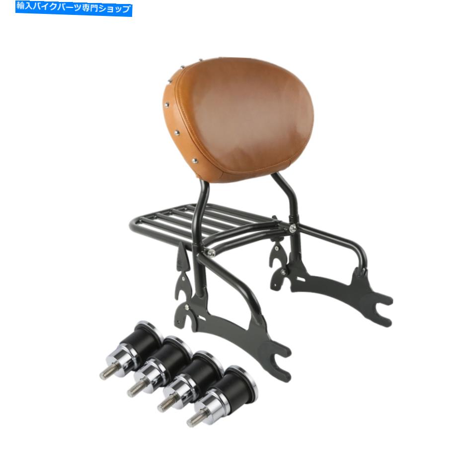 シーシーバー 12 "背景のSissy Bar Rack Mounting Spoolsがインドのチーフ馬のためにフィット16-18 12"..