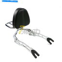 シーシーバー クロムシースバーブラックバックレスト荷物ラックフィットインドスカウト6015-2019 Chrome Sissy Bar Black Backrest Luggage Rack Fit Indian Scout Sixty 2015-2019