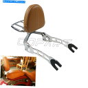 シーシーバー クロムシースバーブラウンバックレスト荷物ラックフィットインドスカウト6015-2019アメリカ Chrome Sissy Bar Brown Backrest Luggage Rack Fit Indian Scout Sixty 2015-2019 US