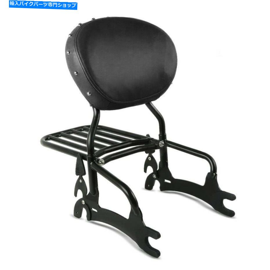 シーシーバー Sissy Bar +荷物ラックはインドのチーフ馬15-21黒のために取り外し可能 Sissy Bar + Lugg..