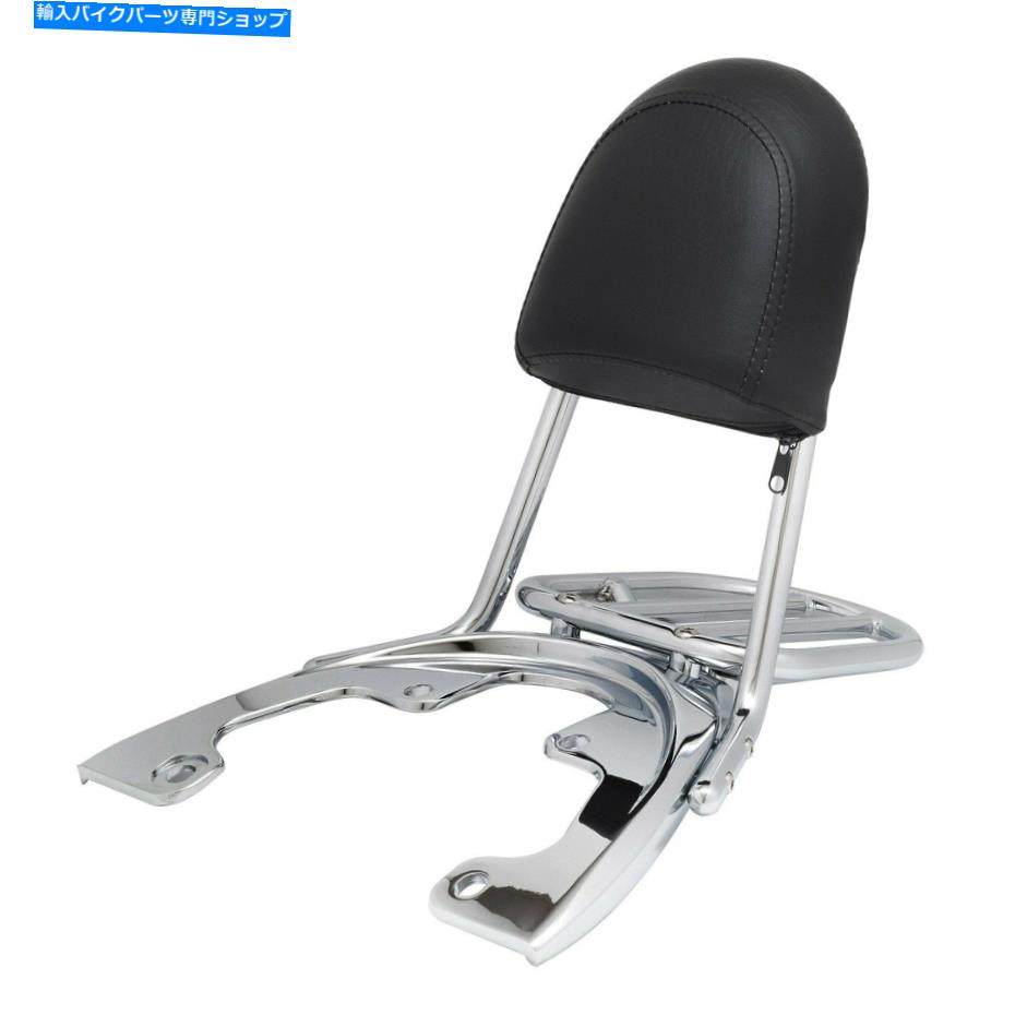 С Hogworkz HW157334 Chrome Sissy Bar Dackrest Wʪå HogWorkz HW157334 Chrome Sissy Bar Backrest w Luggage Rack