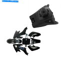 タンク XR50 CRF50 SDG SSR 107 125 140ピットバイクのための黒いプラスチックフェンダーキット+燃料タンク Black Plastic Fender Kit + Fuel Tank for XR50 CRF50 SDG SSR 107 125 140 Pit Bike