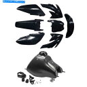 タンク CRF70 110CC-160CC 200CCピットバイク用ブラックフェアリングプラスチックフェンダー+燃料タンク Black Fairing Plastic Fender + Fuel Tank for CRF70 110cc-160cc 200CC pit bike