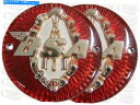 タンク BSA C12ラウンドタンクバッジレッド/ゴールド BSA C12 Round Tank Badges Red/Gold