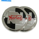 タンク ノートンレッド/シルバー/ブラックタンクバッジNM25217 Norton Red/Silver/Black Tank Badges NM25217