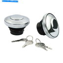 タンク 1ペア燃料タンクキャップロック可能なカバー、クロム、ハーレー - Davidson 83 - 95 1 Pair Fuel Tank Cap Lockable With Cover, Chrome, for Harley - Davidson 83 - 95