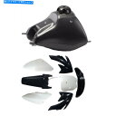 タンク CRF70 Dirt Pit Bike 140 160cc用ブラックプラスチックキットフェンダーフェンダーフェイダーフェアリング+燃料タンク Black Plastics Kit Fender Fairing + Fuel Tank For CRF70 Dirt Pit Bike 140 160cc