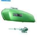 タンク 蓋キャップタップCDNが付いているヤマハRX100 RX125グリーンガソリン燃料タンク Yamaha Rx100 Rx125 Green Petrol...
