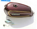 タンク ヤマハRX100 RX125ゴールデンライニングタンクスチールムーフロンクロームリッドキャップロック Fits For Yamaha RX100 RX1...