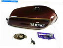 タンク ヤマハRX100 RX125のガソリン燃料ガスタンクスチールマルーン Yamaha RX100 RX125 Petrol Fuel Gas Tank S...