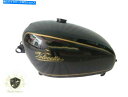 タンク ベロセット毒黒塗装アルミ製ガソリンタンク - VELOCETTE VENOM BLACK PAINTED ALUMINUM PETROL TANK - Compatible For