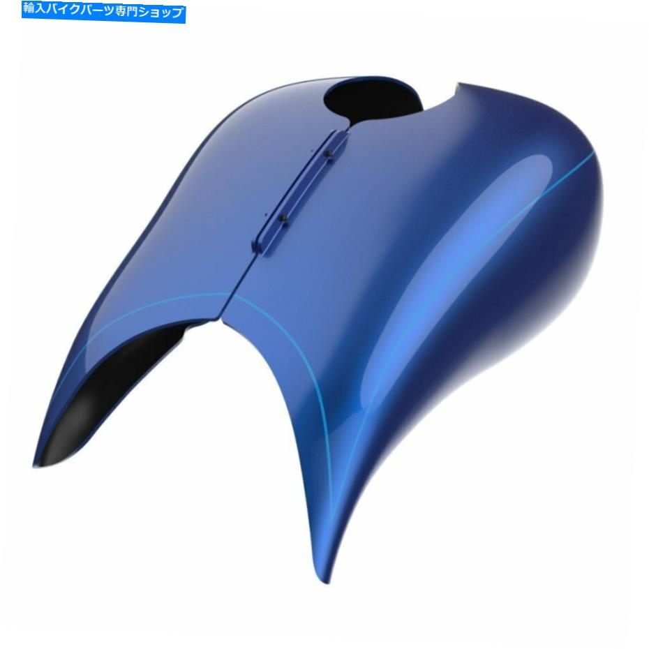 タンク スーペリアブルーストレッチタンクカバーピンストライプフィット08+ハーレーストリートロードグライド Superior Blue Stretched Tank Cover Pinstripes Fits 08+ Harley Street Road Glide