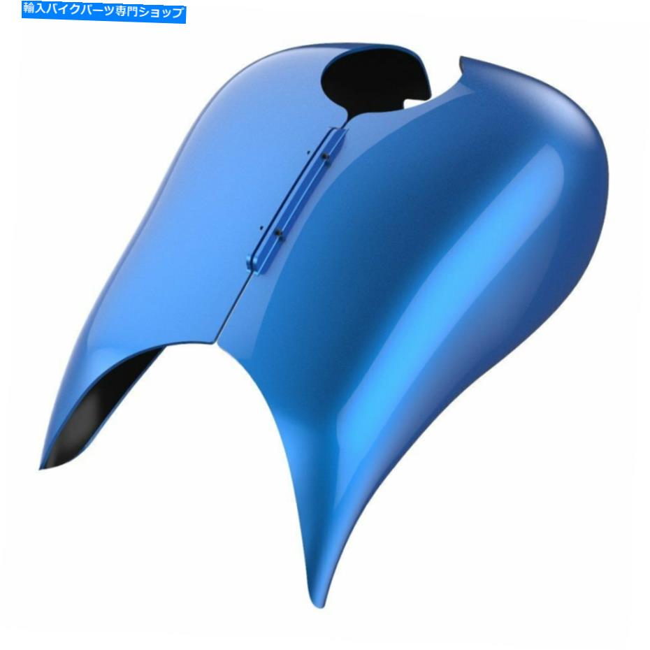 タンク 電気ブルーストレッチタンクカバーフィット08+ハーレーツーリングストリートロードグライド Electric Blue Stretched Tank Cover Fits 08+ Harley Touring Street Road Glide