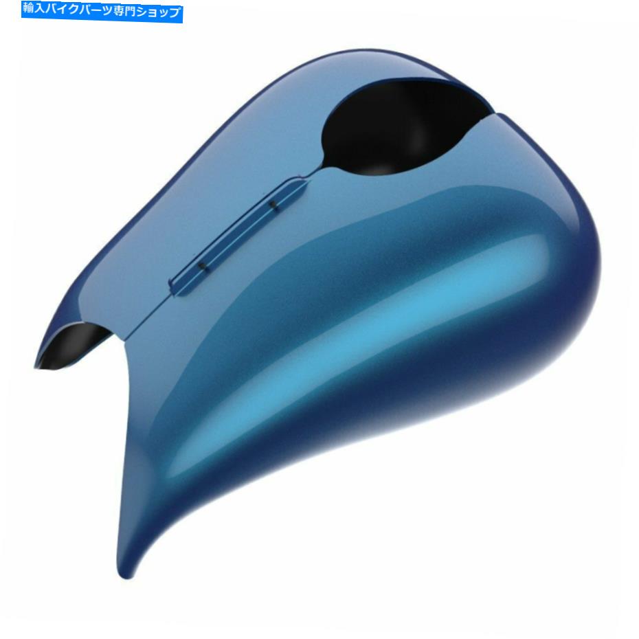 タンク デイトナブルーストレッチタンクカバーフィット08+ハーレーツーリングストリートロードグライド Daytona Blue Stretched Tank Cover Fits 08+ Harley Touring Street Road Glide