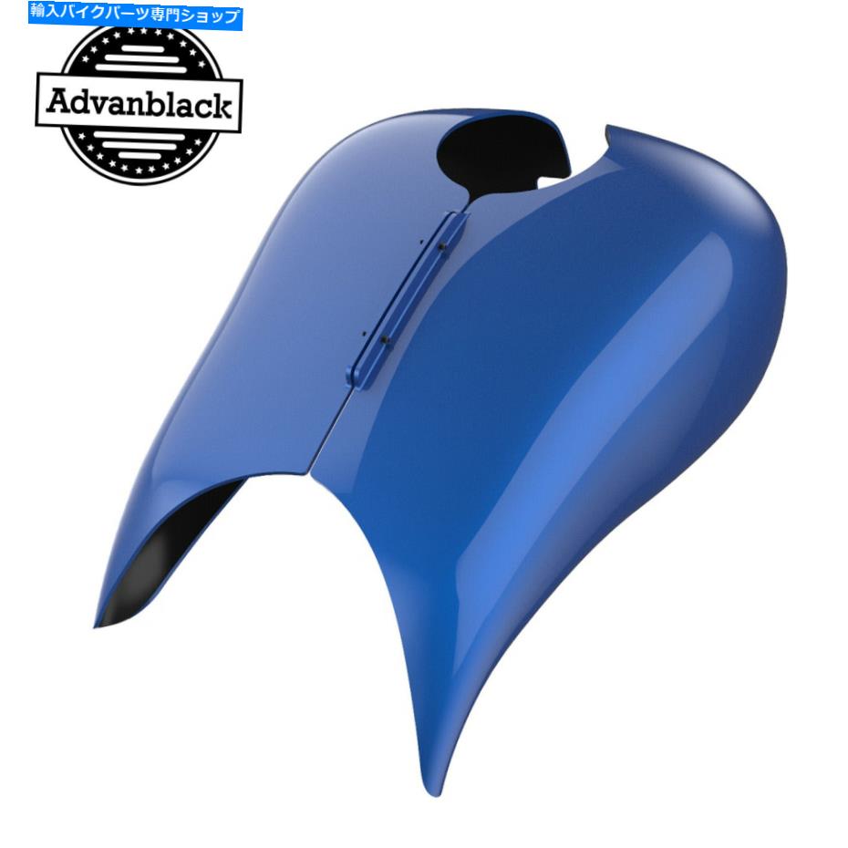 タンク 08+ハーレーストリートグライド＆ロードグライドのためのスーペリアブルーストレッチタンクカバー Superior Blue Stretched Tank Cover For 08+ Harley Street Glide & Road Glide