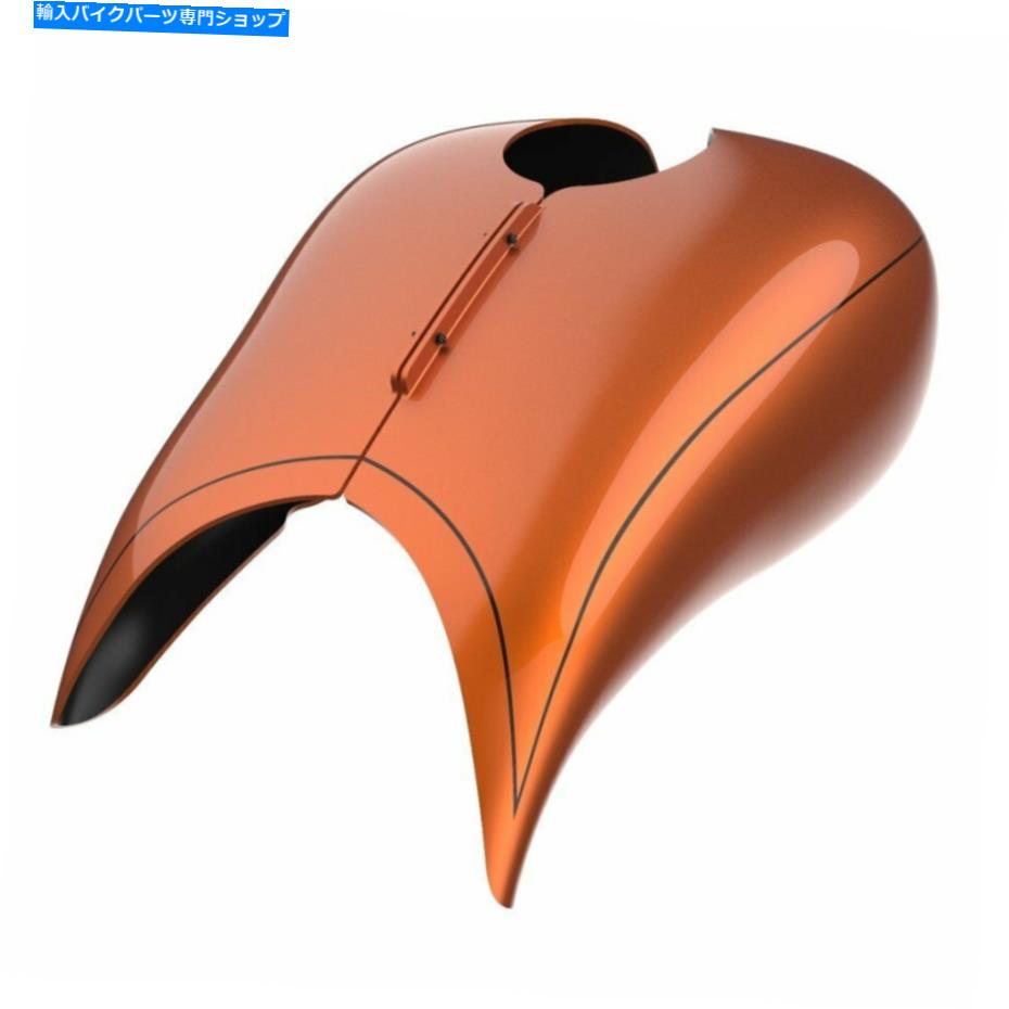 タンク アンバーウイスキース??トレッチタンクカバーピンストライプがフィット08+ハーレーストリートロードグライド Amber Whiskey Stretched Tank Cover Pinstripes Fits 08+ Harley Street Road Glide