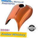 タンク アンバーウイスキース??トレッチタンクカバーピンストライプがフィット08+ハーレーストリートロードグライド Amber Whiskey Stretched Tank Cover Pinstripes Fits 08+ Harley Street Road Glide