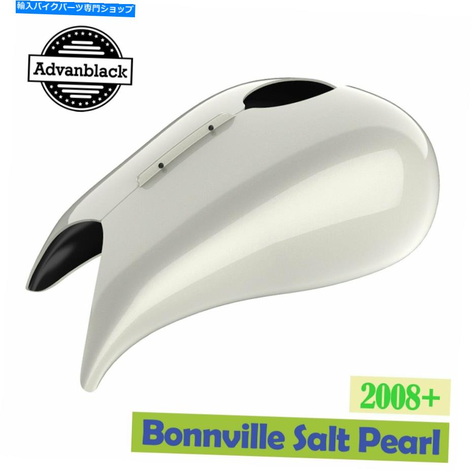 タンク 2008+ハーレーツーリングのためのボンビルソルトパール拡張タンクカバー Bonnville Salt Pearl Extended Stretched Tank Cover for 2008+ Harley Touring