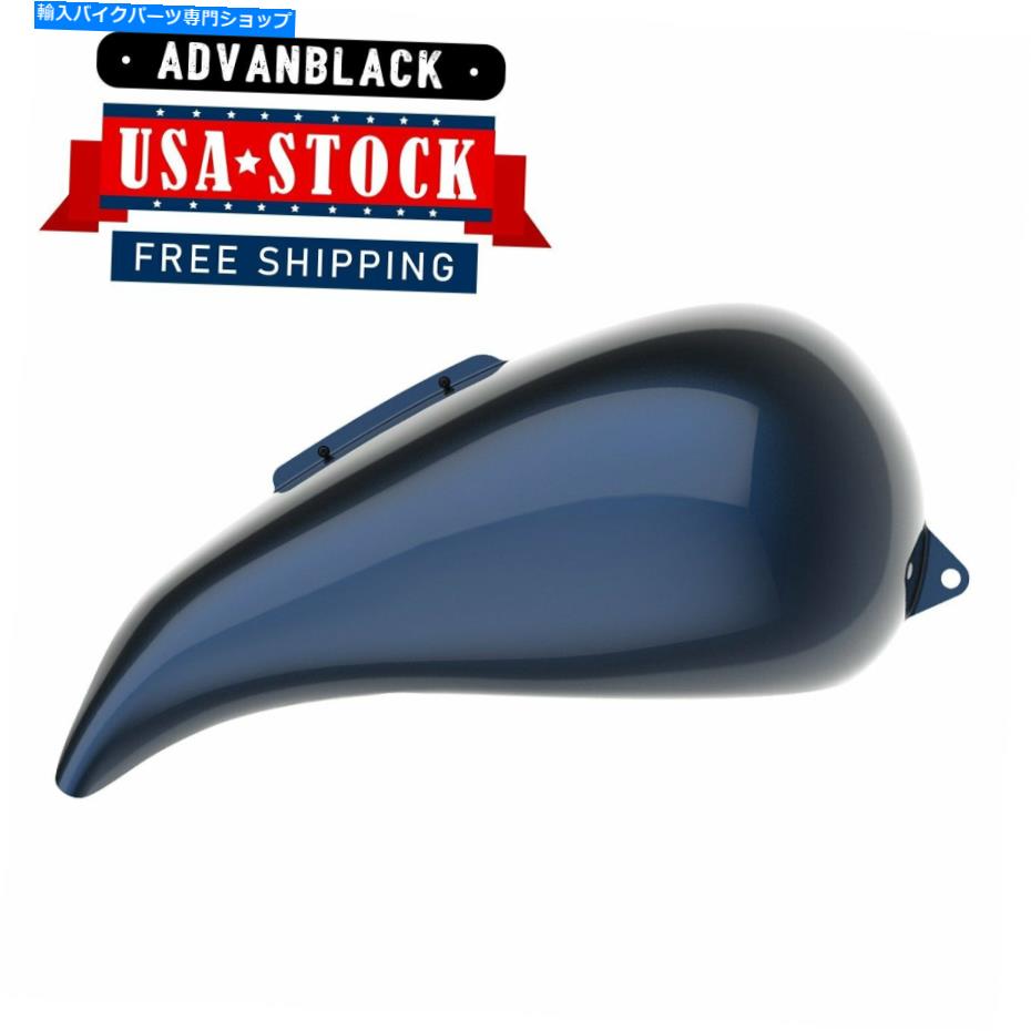 タンク 2008+ハーレーツーリングのためのAdvanblackミッドナイトブルーストレッチタンクカバー Advanblack Midnight Blue Stretched Tank Cover For 2008+ Harley Touring