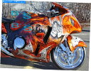 タンク Airbrush GSXR1300 GSX-R1300 HAYABUSA 1997-2007 98 B1のためのタンクシートとフェアリング Airbru...