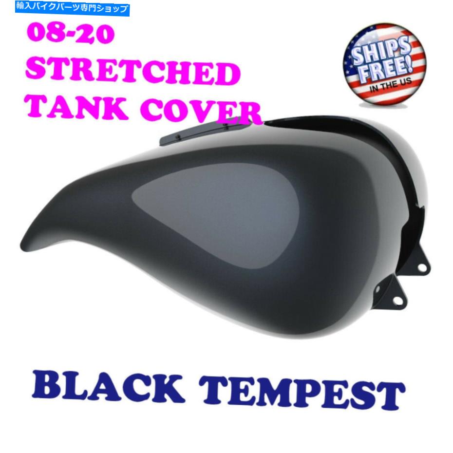  ֥åƥڥȥȥå󥯥Сեåȥϡ졼08-2020ȥ꡼ȥɥ쥯ȥ饰饤 Black Tempest Stretched Tank Cover fit Harley 08-2020 Street Road Electra Glide