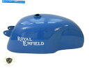タンク ロイヤルエンフィールドカフェレーサーブルー塗装4ガロンのガソリンタンク|フィット Royal Enfield Cafe Racer Blue Paint...