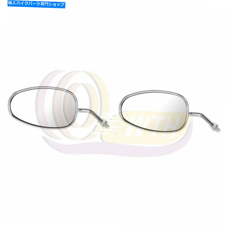 クロームパーツ ホンダスズキ川崎巡洋艦オートバイサイドリサイブミラー10mmクロム For Honda Suzuki K..