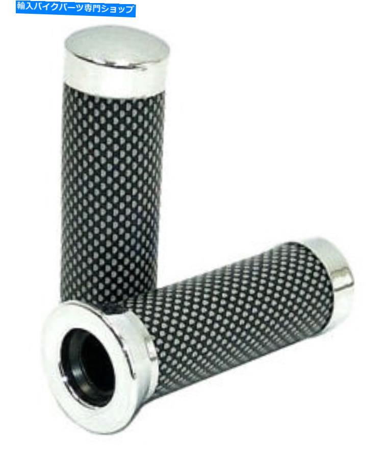 クロームパーツ モープグリップハンドルバーグリップクロムカーボンルックス140 mm TZG新品 Moped Grips Handlebar Grips Chrome Carbon Look 140 MM Tzg New