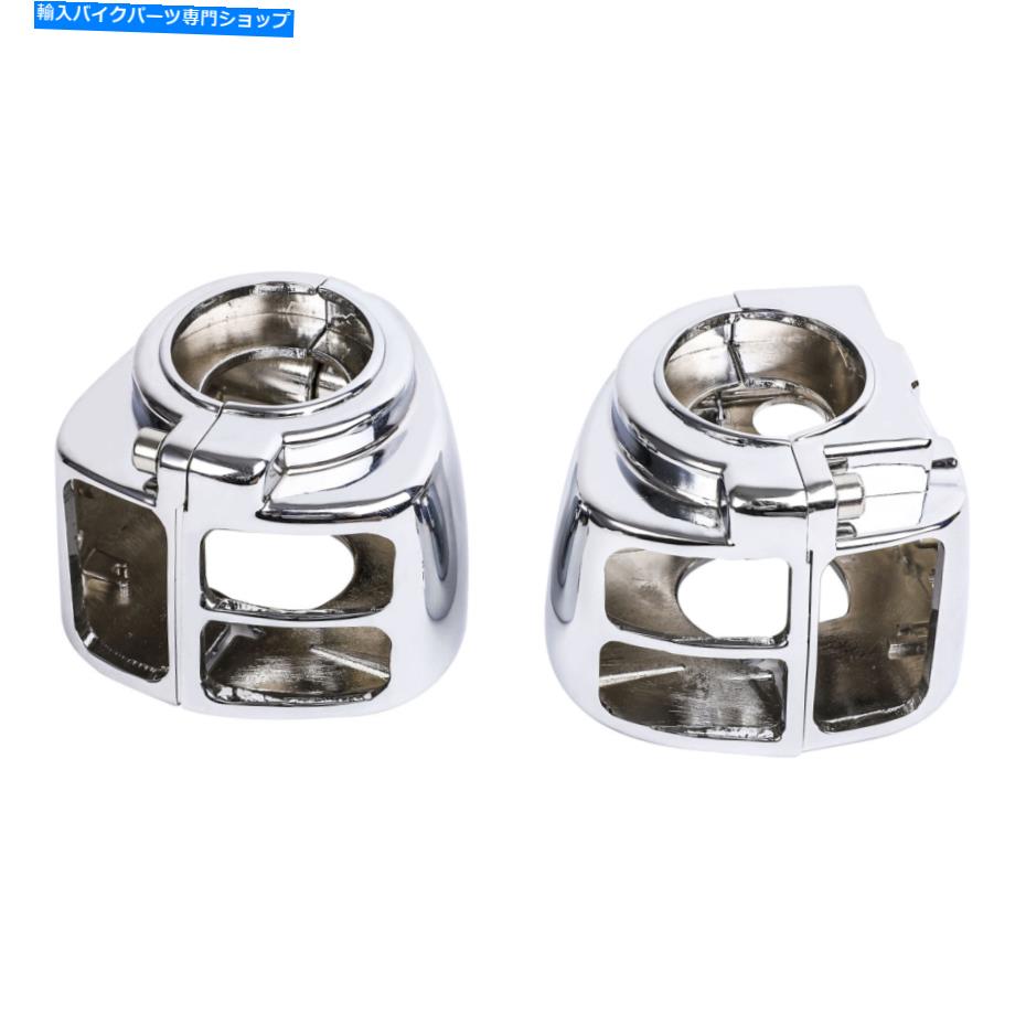 クロームパーツ クロームスイッチハウジングカバーキットフィットハーレーツーリングソフトスポーツスター96-06 Chrome Switch Housings Cover Kit Fit For Harley Touring Softail Sportster 96-06