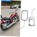 クロームパーツ ホンダシャドウスピリットエアロACE 750 1100米国 Chrome Rectangle Motorcycle Mirrors for Honda Shadow Spirit Aero ACE 750 1100 US