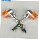 クロームパーツ 2ピース16アンバーLEDクロム弾オートバイ信号ライトオレンジレンズ新しいC2 2pcs 16 Amber LED Chrome Bullet Motorcycle Signals Light Orange Lens New C2