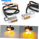 クロームパーツ ハーレーソフトロードキングのためのクロムフロントミニLEDターンシグナル Chrome Front Mini LED Turn Signals Blinker Lights For Harley Softail Road King