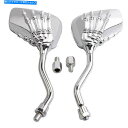 クロームパーツ Honda Shadow 600 700 750 1100 VTX 1300 1800用クロームスカルリアビューミラー Chrome Skull Rear View Mirrors For Honda Shadow 600 700 750 1100 VTX 1300 1800