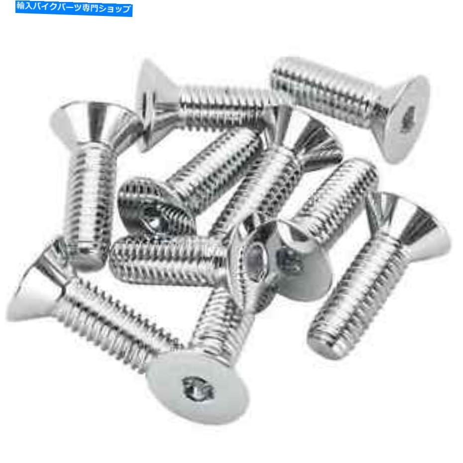 クロームパーツ コロニー＃FHS-175 3 / 8-16 x 1-1 / 4長さクロムフラットヘッドアレンボルト10パックアメリカ Colony #FHS-175 3/8-16 x 1-1/4 length Chrome Flat Head Allen Bolt 10 pack USA