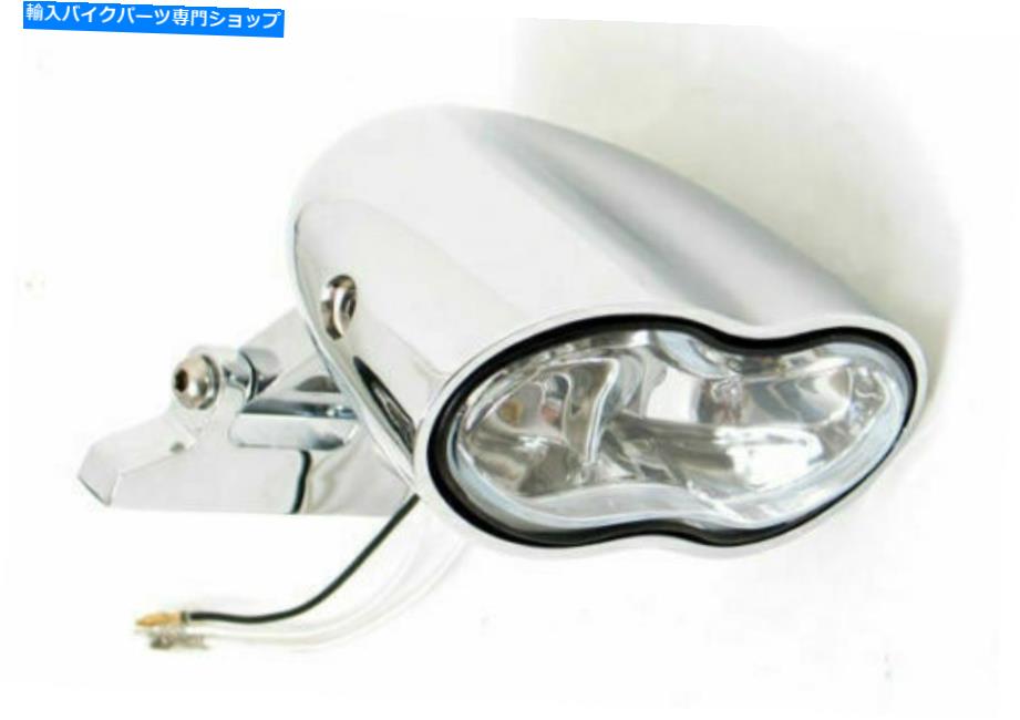 クロームパーツ クロームデュアルビームヘッドライト4 HDハーレーダビッドソンETライトオートバイメトリックバイク Chrome Dual Beam Headlight 4 hd Harley Davidson ET Light Motorcycle Metric Bike