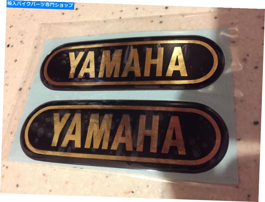 ѡ ¾󥯥ХåBLK /ɥYAM_T4Bӥơǥɥޥ Gold Yamaha AT DT CT1 others tank badges Blk/Gold Chrome YAM_T4B Vintage Style