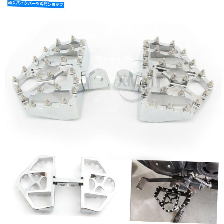 クロームパーツ Harley Dyna fxdwg Sportster 883 XLH883のためのクロムワイドフットペグの床板 Chrome Wide Fat Foot Pegs Floorboards For Harley Dyna FXDWG Sportster 883 XLH883